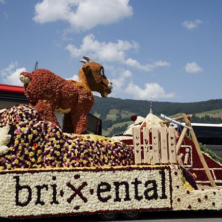 Blumencorso flower parade in Kirchberg