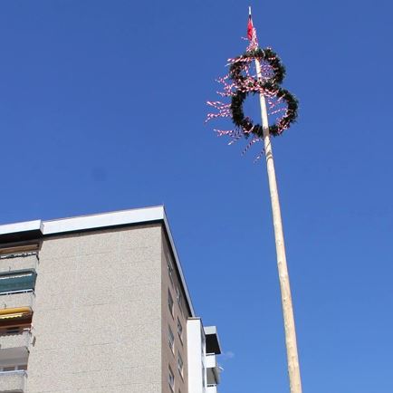 14. Maifest mit Maibaumaufstellen