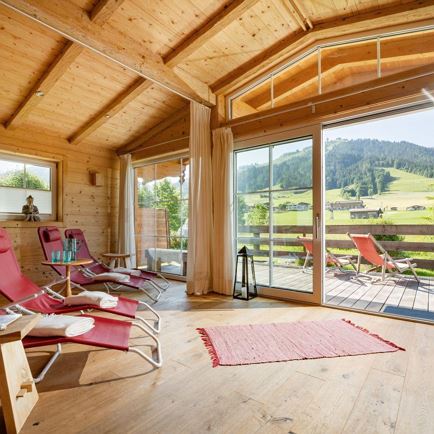 Wellness Ruhebereich und Aussicht