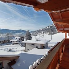Balkon im Winter
