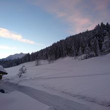 Balkonblick Richtung Spielberg, Winter