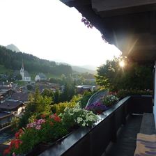 Ausblick vom Balkon