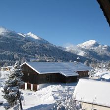 Aussicht zum Schigebiet