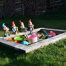 Sandkasten im Garten