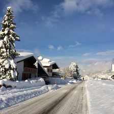 Winterbild vom Haus