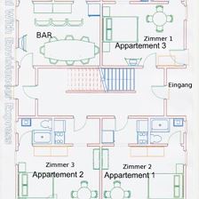 Plan Erdgeschoß Villa Sonnberg
