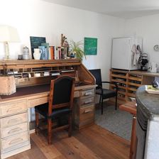 Küche und Arbeitsplatz