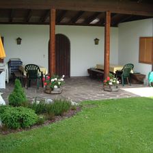 Überdachte Grillecke