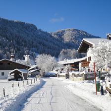 Hintergasse im Winter