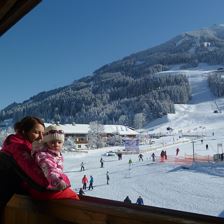 Appartement Choralpe Balkon zur Skiübungswiese