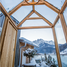 Glashaus auf der Dachterrasse