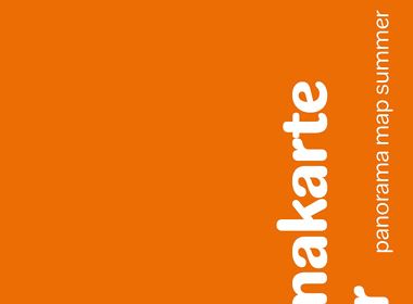 Panoramic map with walking and hiking trails